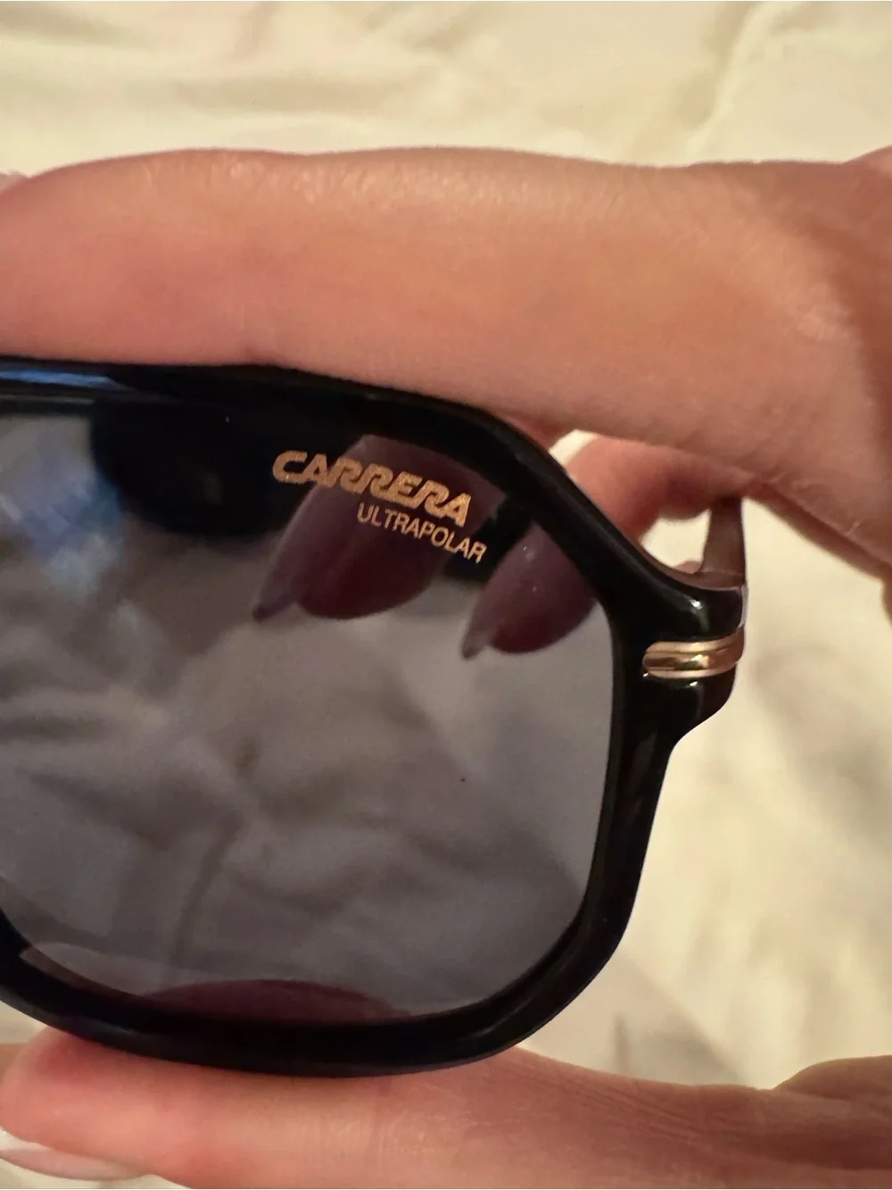 Carrera Black Sunglasses with Dark Blue Lenses
